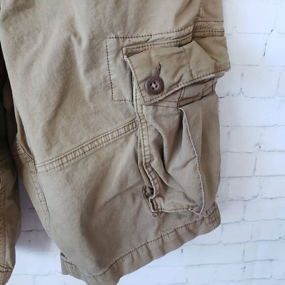 American Eagle Mens Cargo Shorts Size 30 Next Level Flex Longer Length Tan Brown - Picture 3 of 10